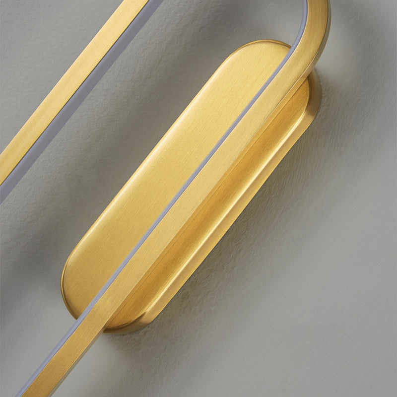 Oval Wall Sconce Lights Modern Wall Light Fixture Metal 1 Light Sconce Light Fixture