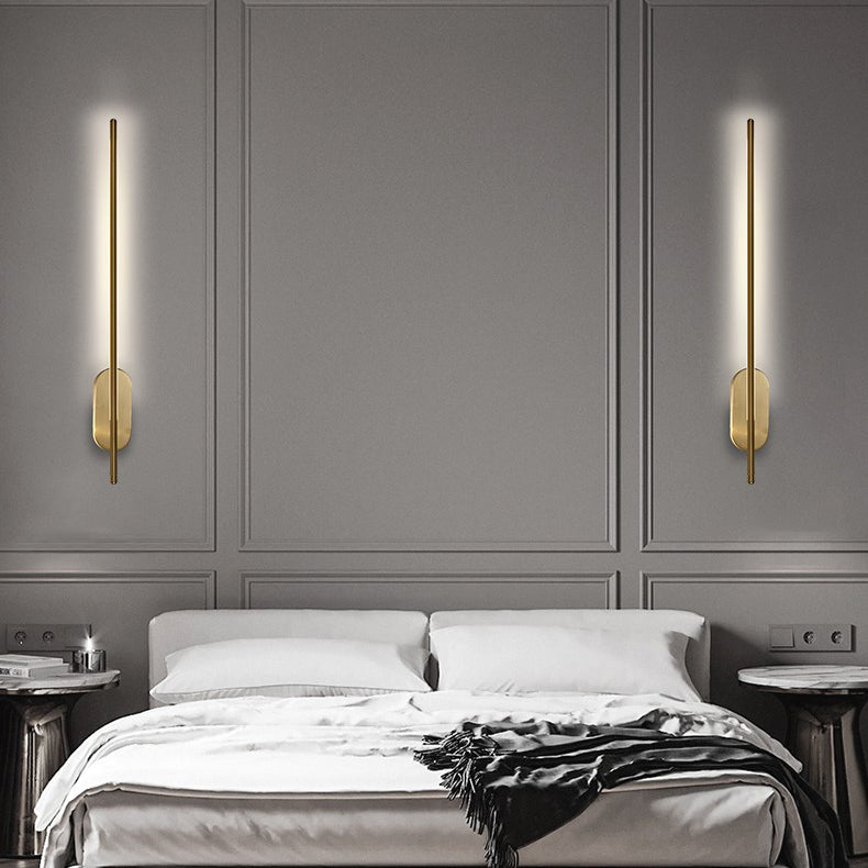 Lámpara de pared moderna de la pared Lucina de pared de pared Luz de metal en acabado dorado