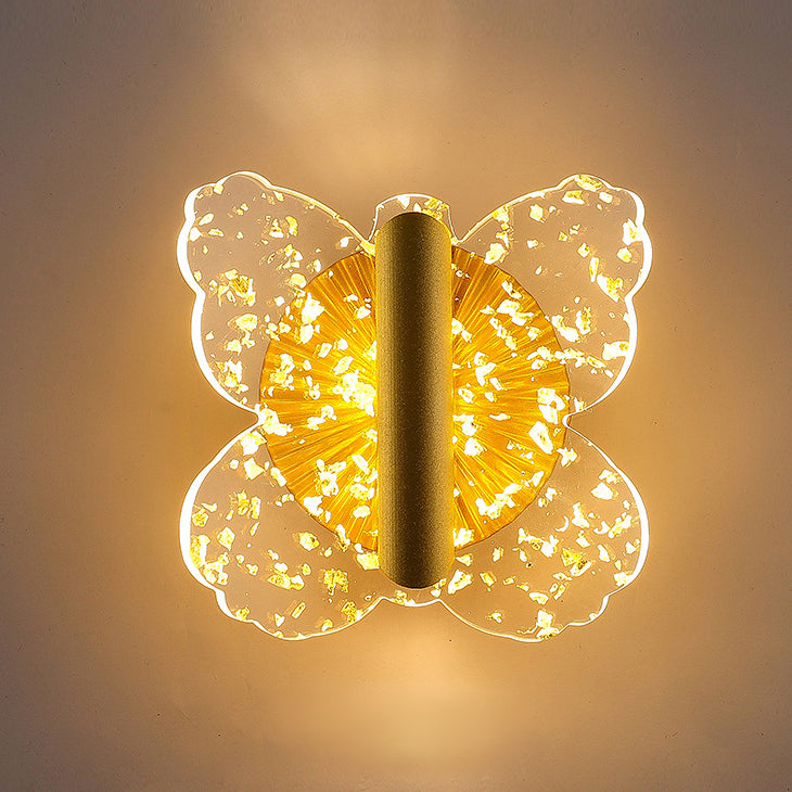 Modern Wall Sconce Lighting Metal Wall Sconce 1 Light Sconce Light Fixture in Gold