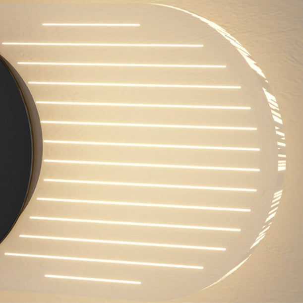 Approchons muraux d'horloge Lights Wall Modern Metal 1 Lumière Lumière d'éclairage en or