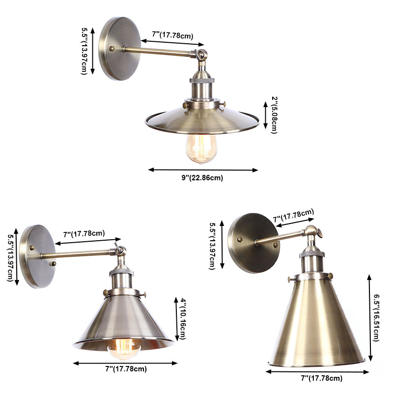 Éclairage mural géométrique Verre de style moderne 1 La tête de la tête luminaire monté en bronze en bronze
