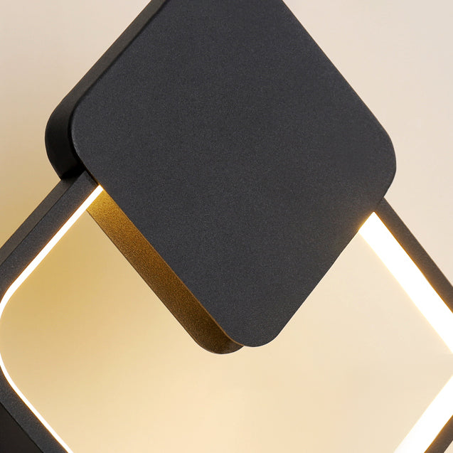 Luz de techo colgante de anillo Ligera colgante moderna Candelera de orbe de metal en acabado negro