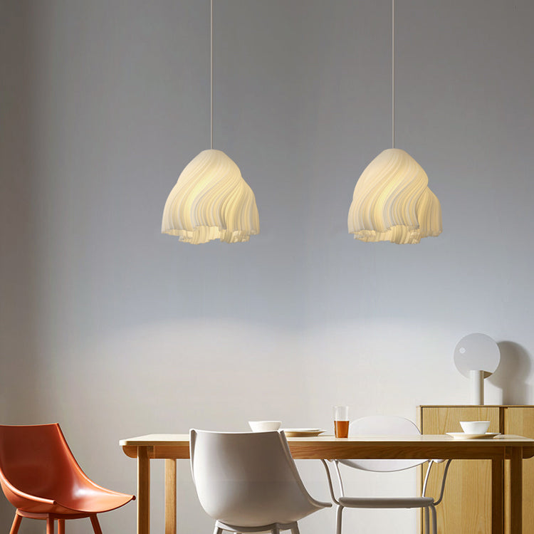 Pendante intérieure minimaliste, Éclairage de pendentif à 1 lumière en acrylique blanc