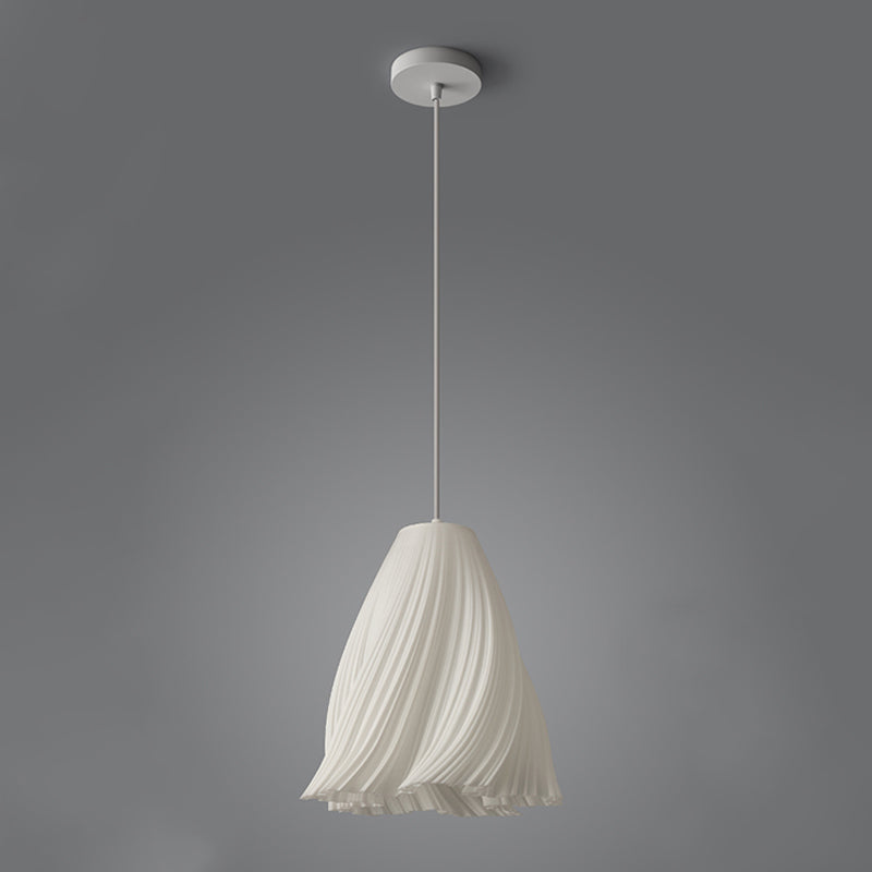 Pendante intérieure minimaliste, Éclairage de pendentif à 1 lumière en acrylique blanc