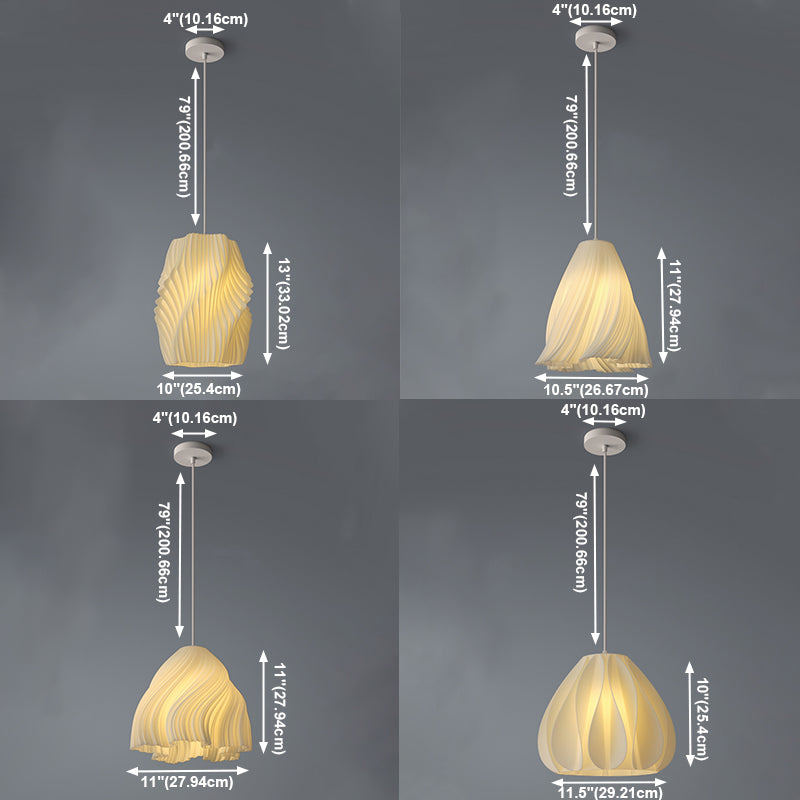 Pendante intérieure minimaliste, Éclairage de pendentif à 1 lumière en acrylique blanc