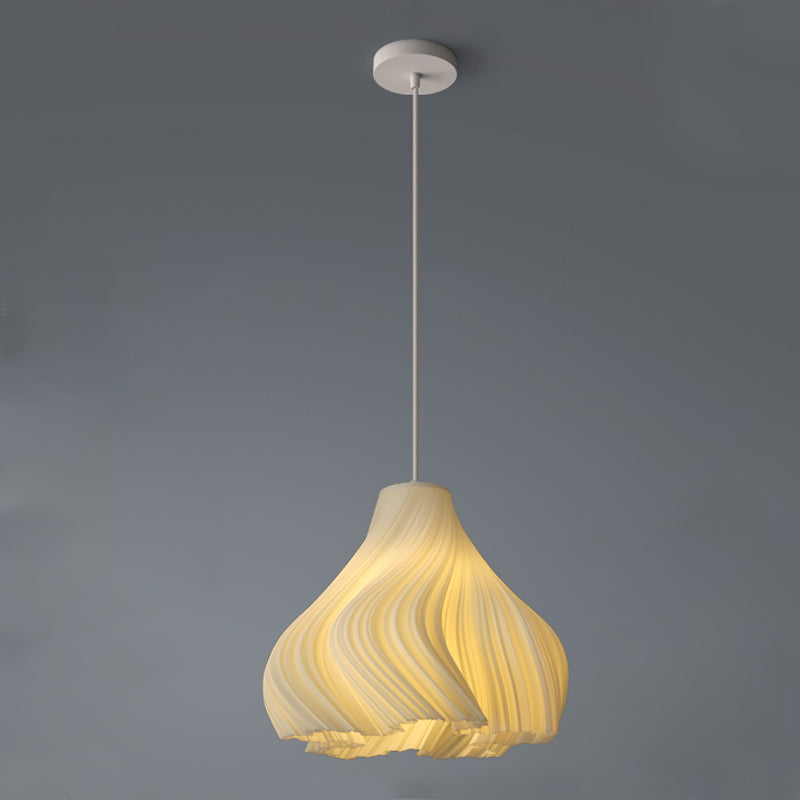 Pendante intérieure minimaliste, Éclairage de pendentif à 1 lumière en acrylique blanc