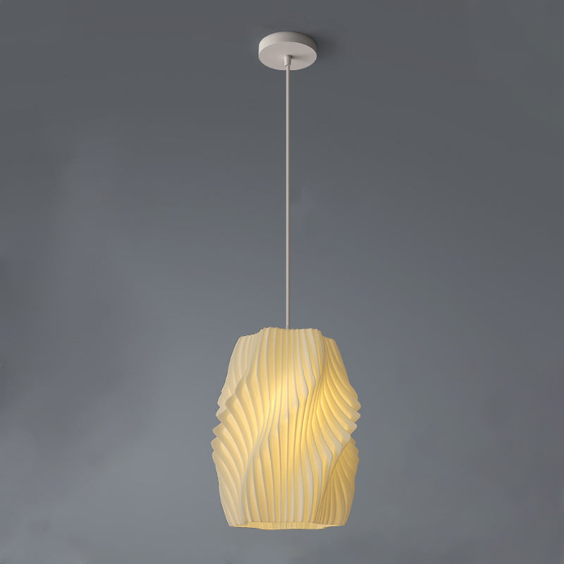 Pendante intérieure minimaliste, Éclairage de pendentif à 1 lumière en acrylique blanc