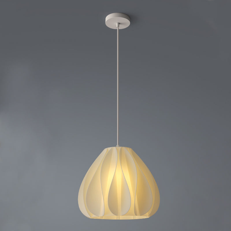 Pendante intérieure minimaliste, Éclairage de pendentif à 1 lumière en acrylique blanc