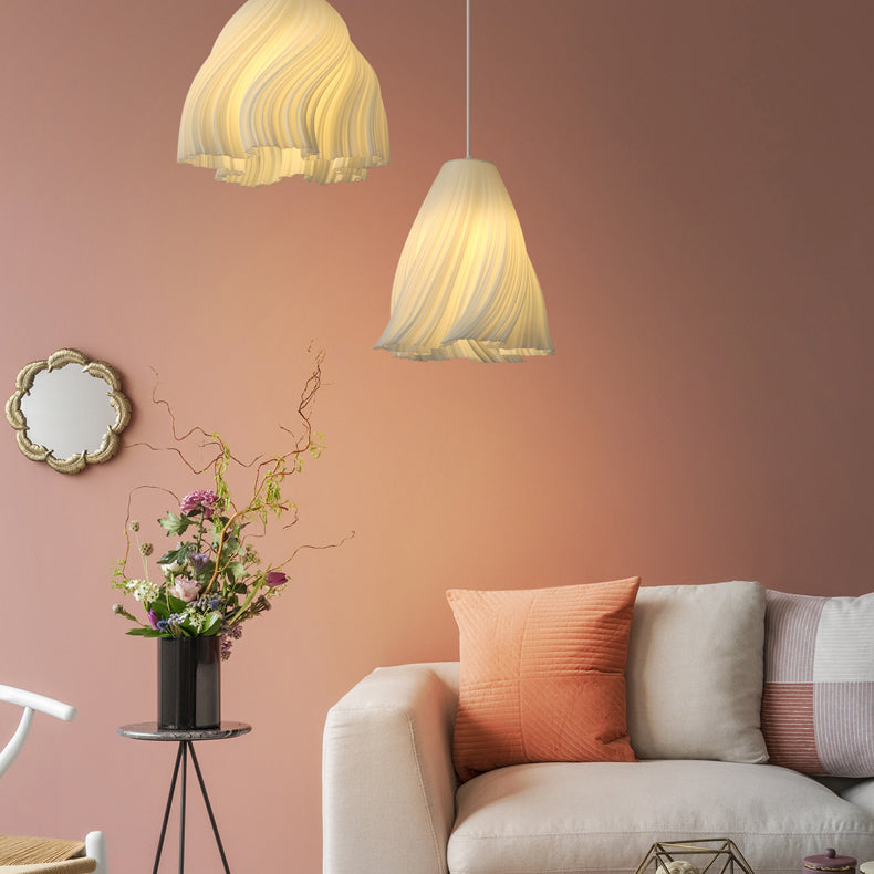 Minimalist Indoor Pendant Light, White Acrylic 1-Light Pendant Lighting