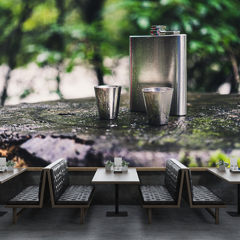 Horizontal Photography Mural Wallpaper Eco-friendly Wall Covering for Bar
