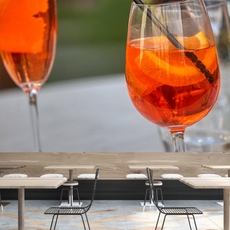 Horizontal Photography Mural Wallpaper Eco-friendly Wall Covering for Bar