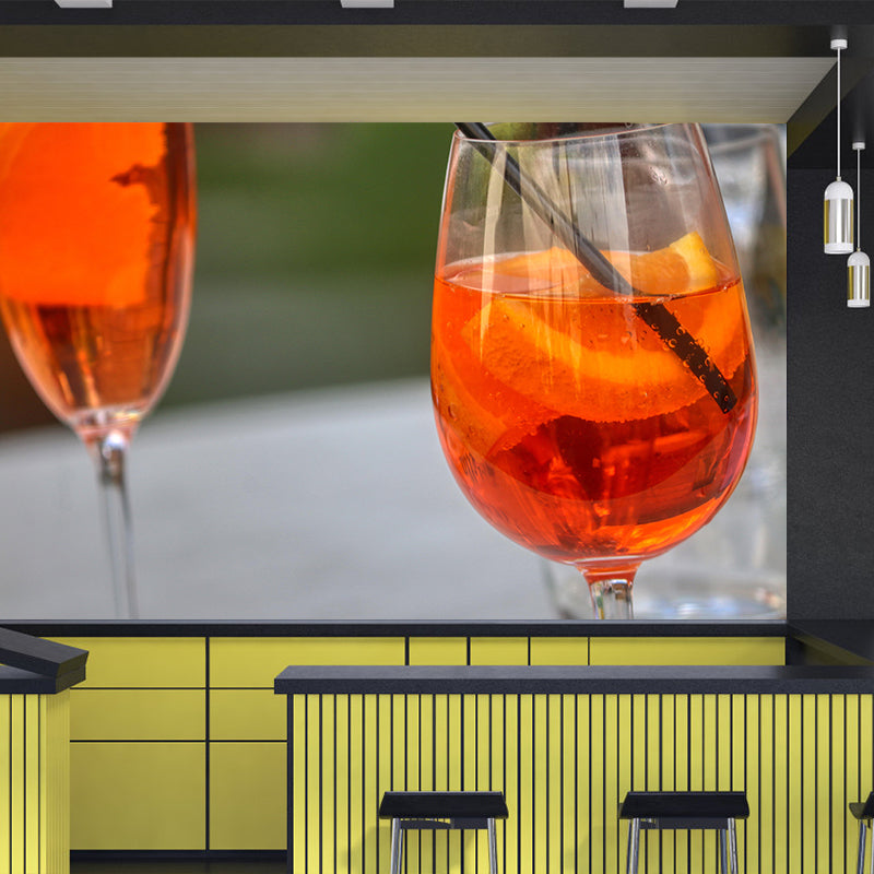 Horizontal Photography Mural Wallpaper Eco-friendly Wall Covering for Bar