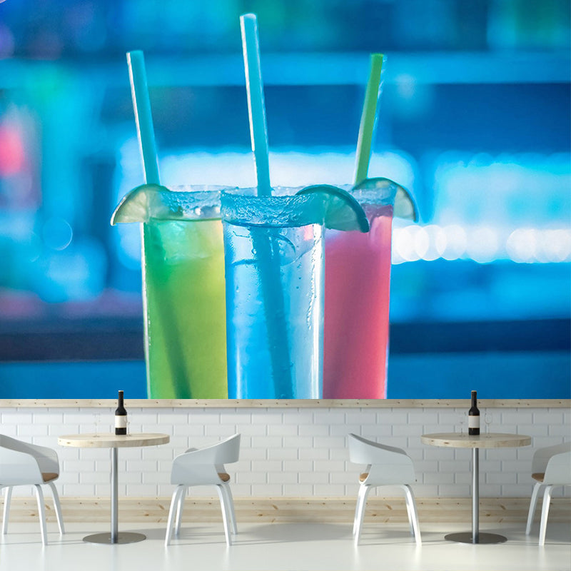 Horizontal Photography Mural Wallpaper Eco-friendly Wall Covering for Bar