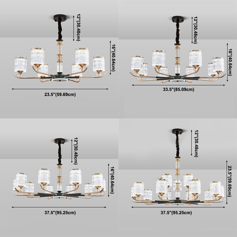 Cylindre lustre luminaire