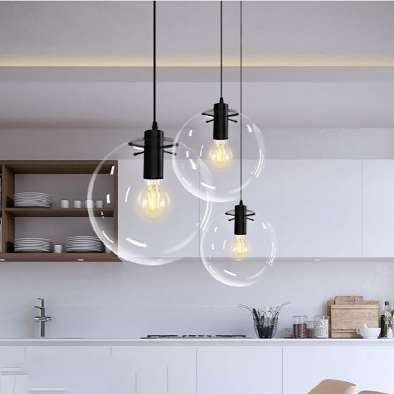Einfachheit Glas Anhänger Beleuchtung moderne 1 Kopfhängelampe für Esszimmer