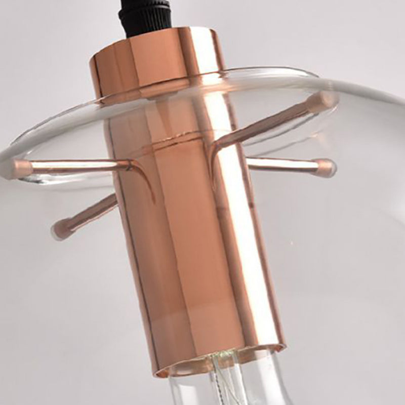 Einfachheit Glas Anhänger Beleuchtung moderne 1 Kopfhängelampe für Esszimmer