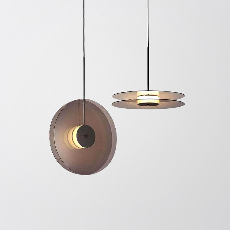 Rauchy graues Glas Deckenleuchte Ding Room Schlafzimmer 1 Licht modernes hängendes Licht