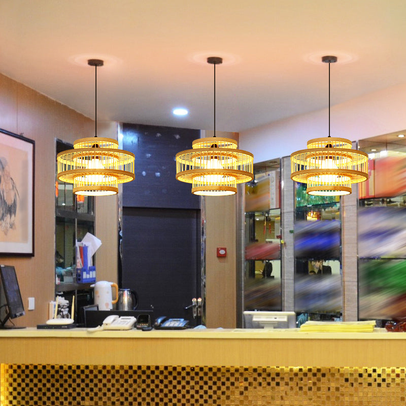1 Light Bamboo Pendant Light Nordic MODERN MODERN SOUDE SOOGHT SHIRMAGGIO