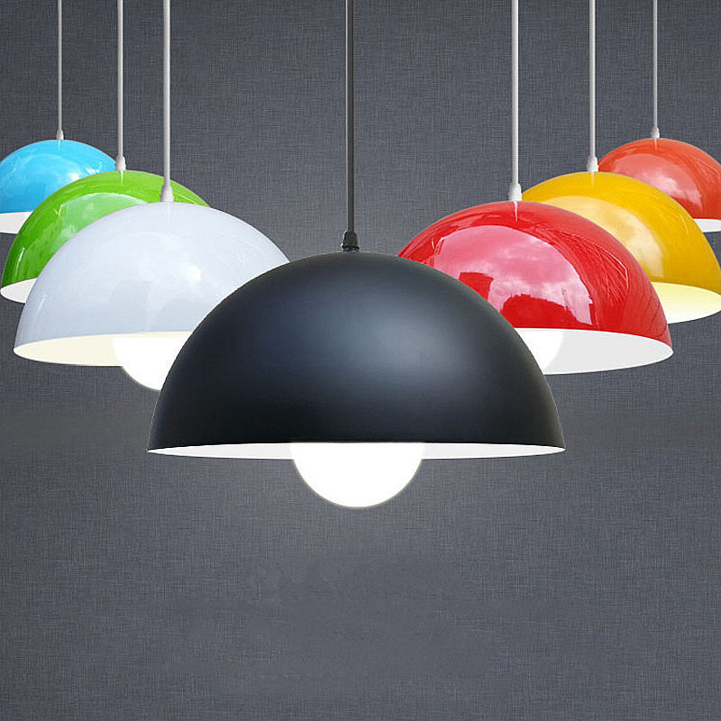 Modern Style Macaron Pendant Light 1 Light Hanging Lamp Fixture for Living Room