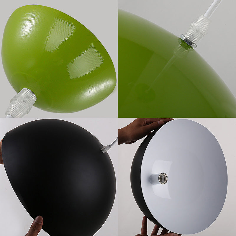 Modern Style Macaron Pendant Light 1 Light Hanging Lamp Fixture for Living Room