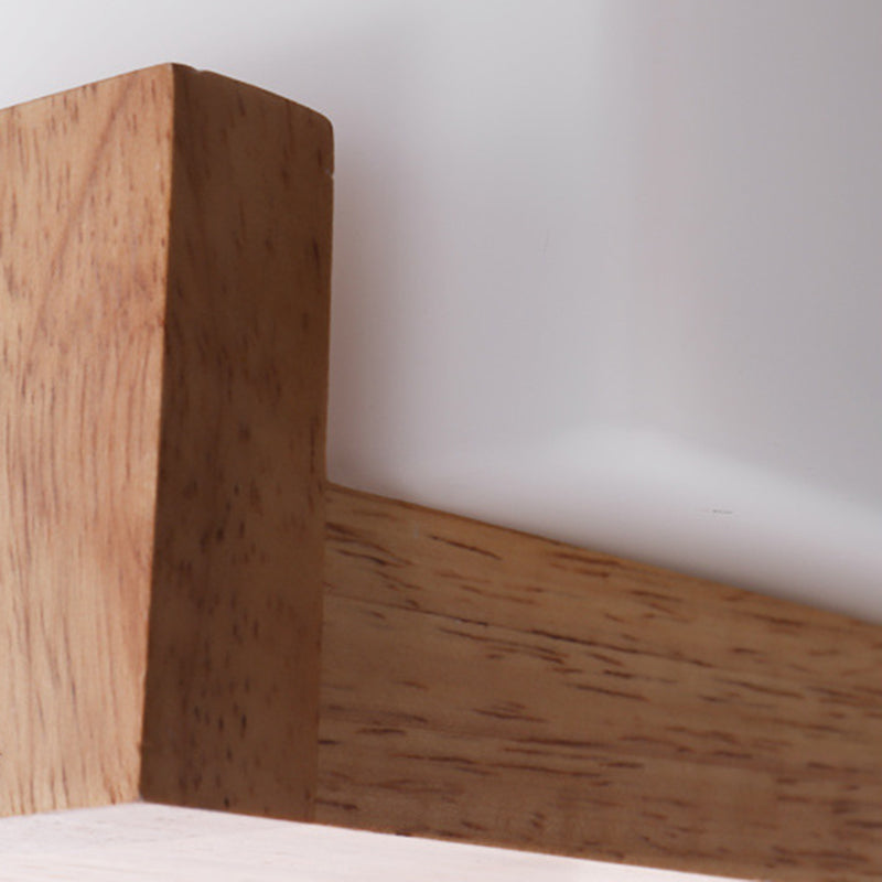 Modern Simplicity Single Light Square Wall Lamp Wood Bedroom Living Room Wall Mount Lighting