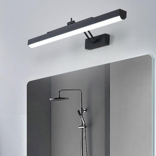 Elongated Metal Wall Sconce Lighting Simplicity Style LED Black Wall Lighting Fixture