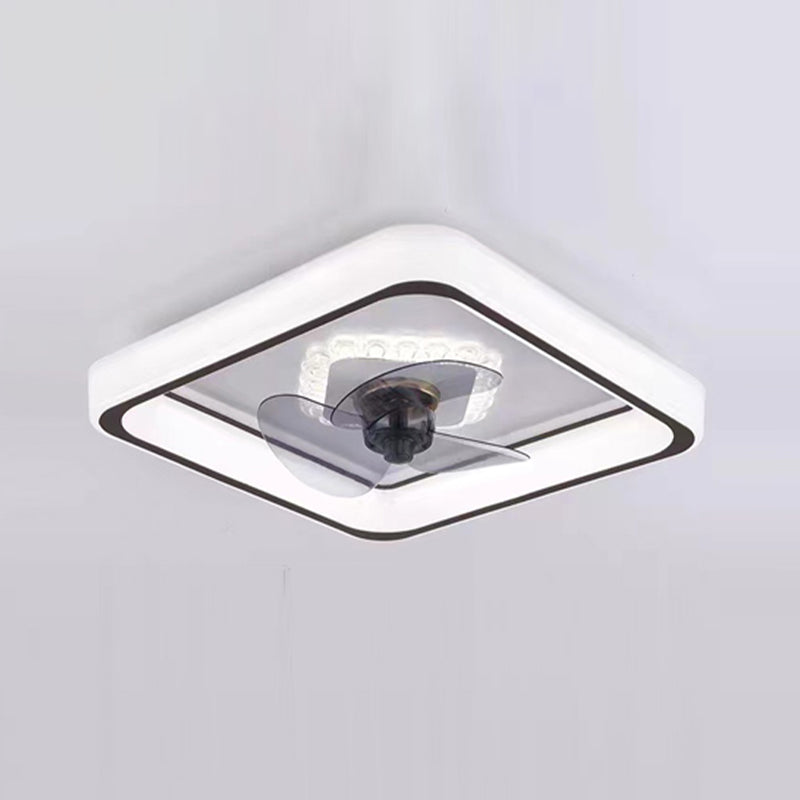 Geometrische Esszimmer Deckenventilator Beleuchtung Acryl minimalistische LED Semi Flush Mount