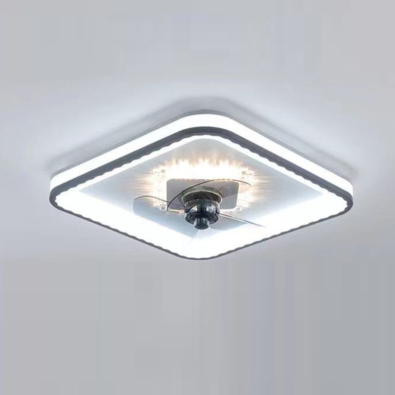Geometrische Esszimmer Deckenventilator Beleuchtung Acryl minimalistische LED Semi Flush Mount