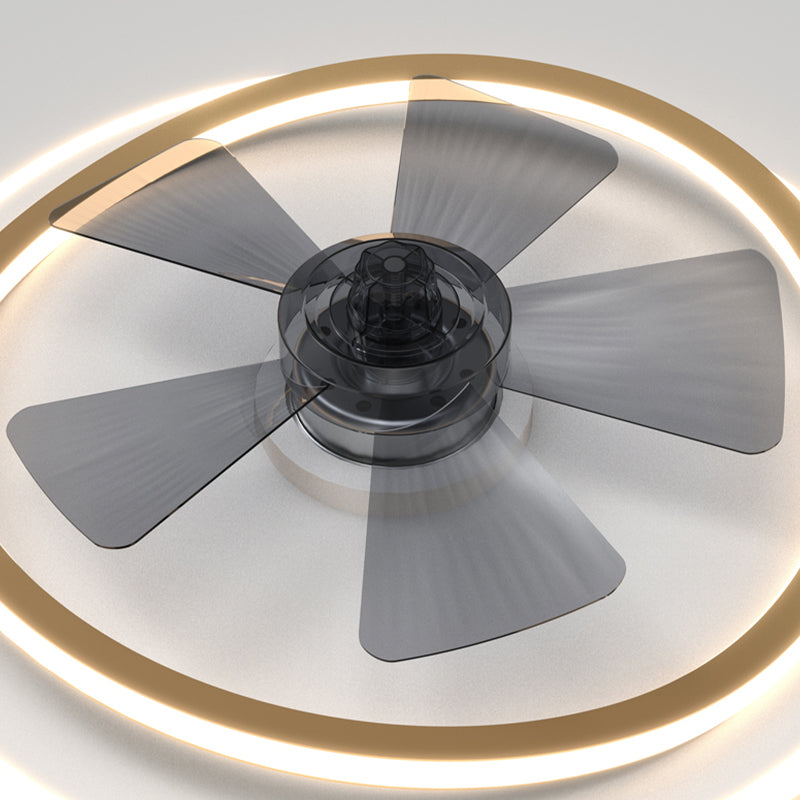 Weißer und goldener geometrischer Lüfter Licht Nordic Style LED Metal Semi Flush Deckenleuchte
