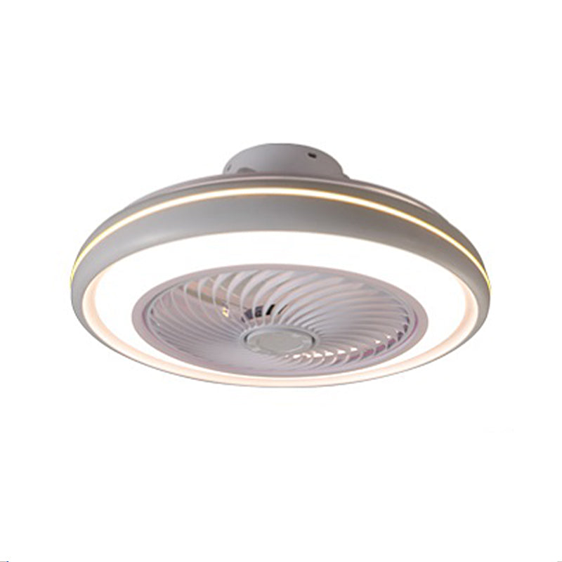Runde Lüfterlampe Minimalistische Acrylschlafzimmer-LED-Halbflush-Deckenleuchte