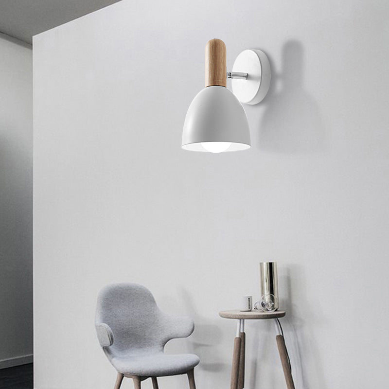 Längliche Kuppel Wandleuchte zeitgenössische Metall 1 Kopf schwarz/grau/weiße Wandleuchte für Schlafzimmer, 5 "W.