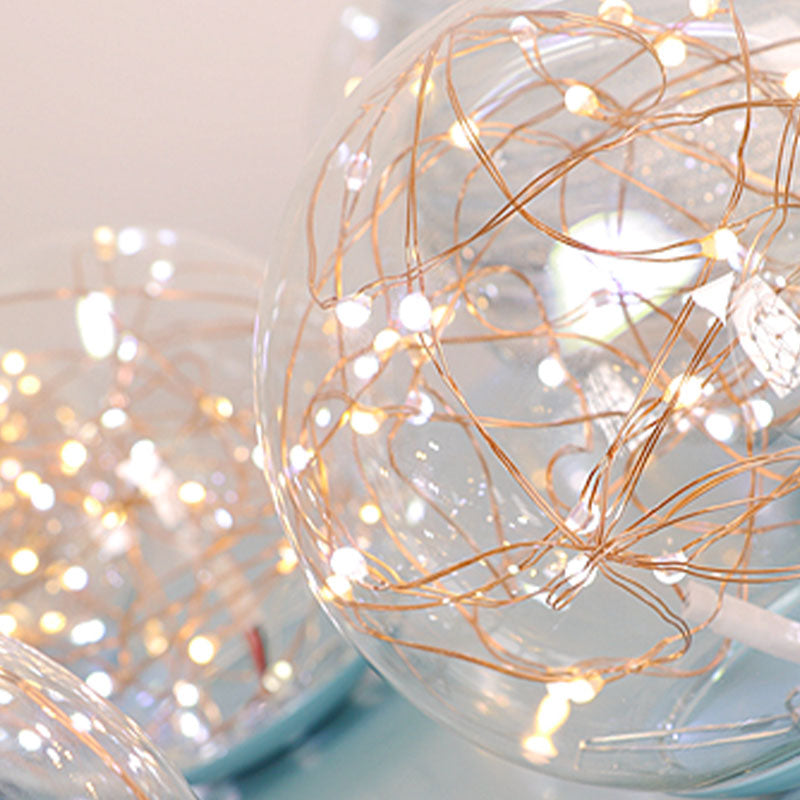 Round Shade Multi-Lights Glass Flush Mount Modern Style Flush Mount Ceiling Lighting Fixture