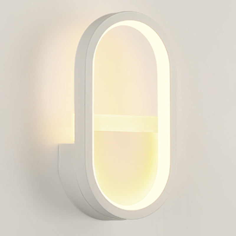Lampada geometrica montata a parete moderna sconce da parete del bagno con ombra acrilica