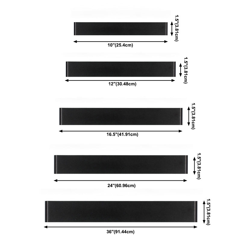 Modern Simple Simple Style Rectangular Linee Shade SCONCE ALLUMINIO 1 Prononi leggeri per fronte a specchio.