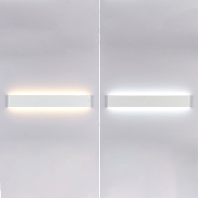 MODERNE SEMPLE SIMPLE RECTANGULAIRE LIGNE CHAPE MUR MONDE ALUMINUM 1 Appliques légères pour le devant du miroir.