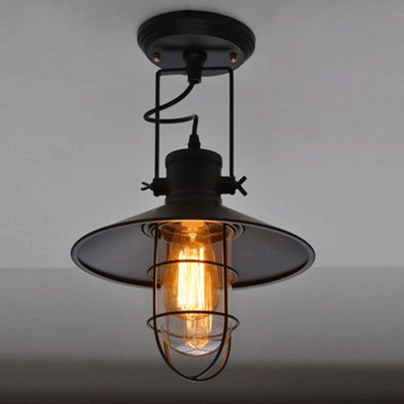 1-Light Clad Cone Wall Lamp Fixtures Industrial Style Metal Wall Mounted Light Fixture