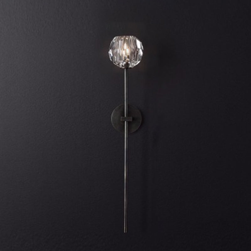 1-Light Geometric Wall Lamp Fixtures Modern Style Metal Wall Mounted Light Fixture