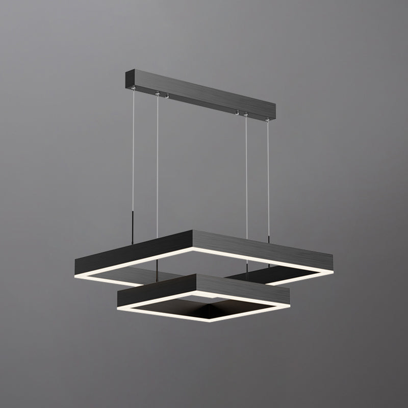 Meerdere vierkanten kroonluchter verlichtingsarmaturen moderne boerderij kroonluchters voor woonkamer