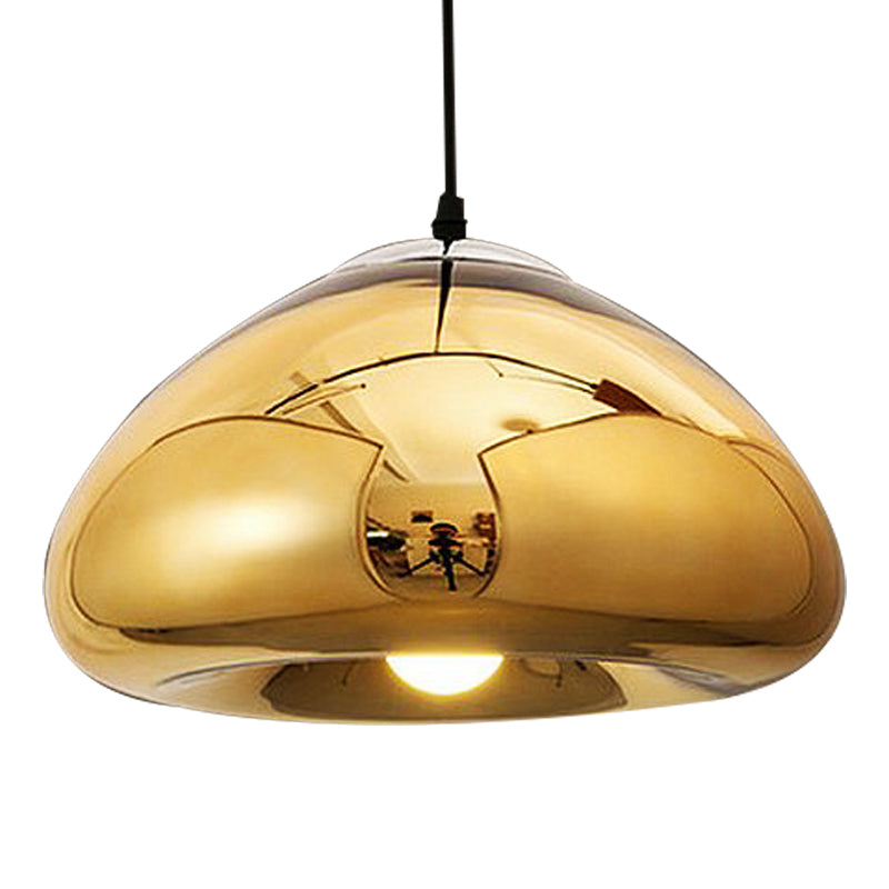 Lampada appesa al vetro minimalista, luce a cupola di lusso lampada appesa per interno