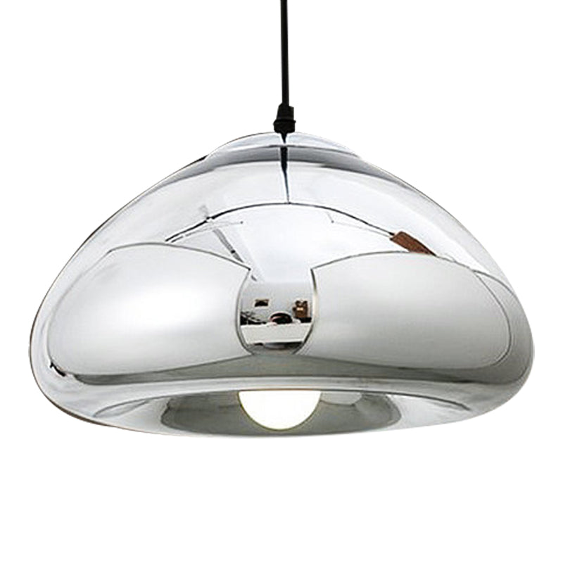 Lampada appesa al vetro minimalista, luce a cupola di lusso lampada appesa per interno