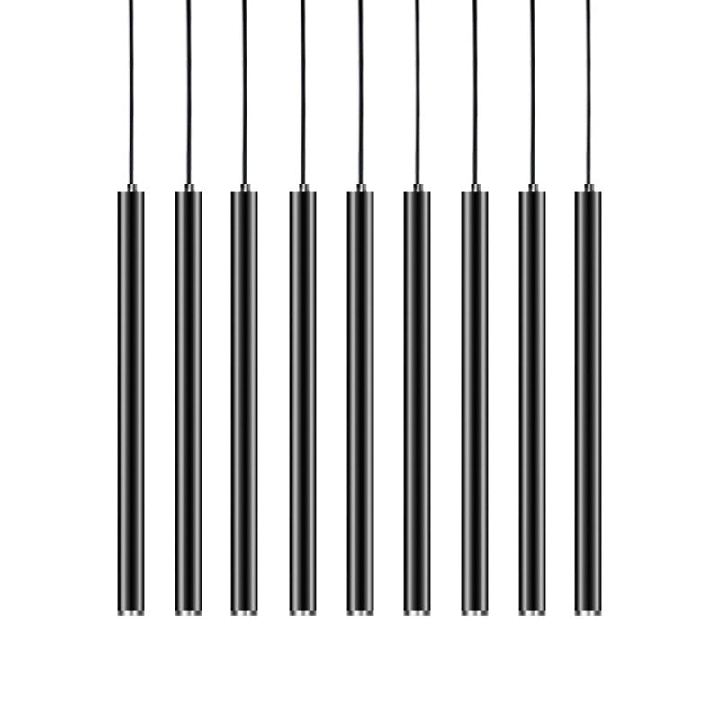 Nordische moderne minimalistische Linie Pendelleisen Iron 1 Licht in Schwarz für Wohnzimmer Hintergrund Wand