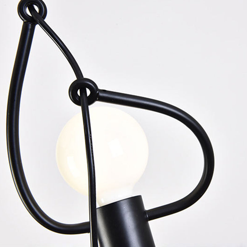 1-Light Pendant Ceiling Lights Industrial Metal Multi Pendant Light Fitting in Black