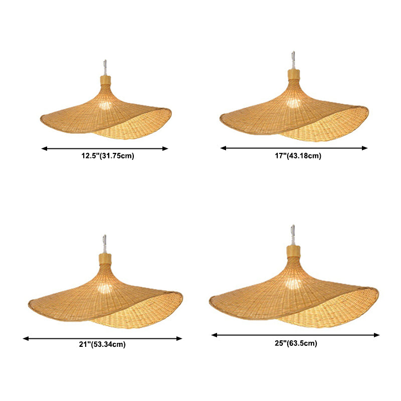 Minimalist Handmade Pendant Light, Cowboy Hat Shade 1-Light Pendant Lighting