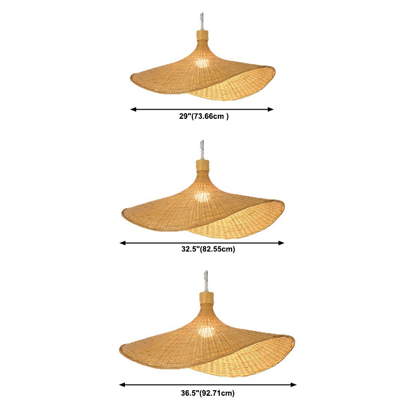 Minimalist Handmade Pendant Light, Cowboy Hat Shade 1-Light Pendant Lighting