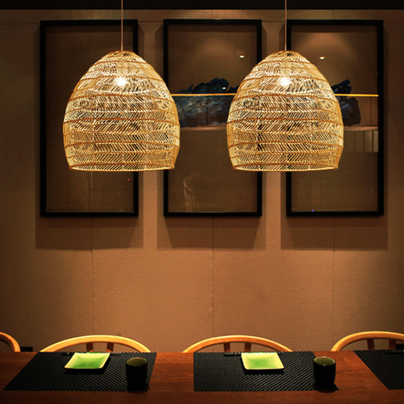 Minimalist Handmade Hanging Light, 1-Light Pendant Lighting for Restaurant