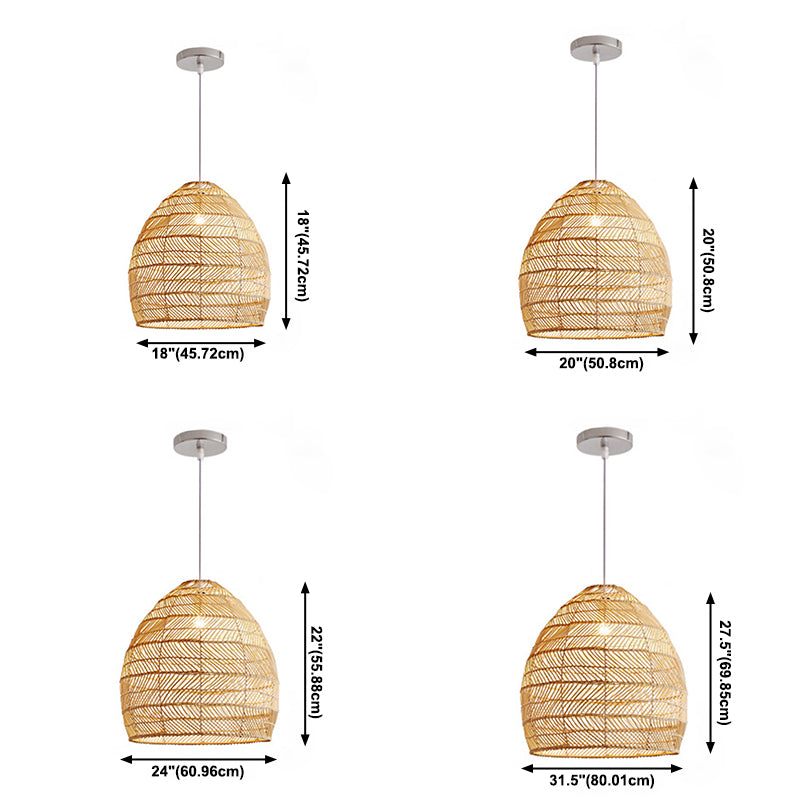 Minimalist Handmade Hanging Light, 1-Light Pendant Lighting for Restaurant