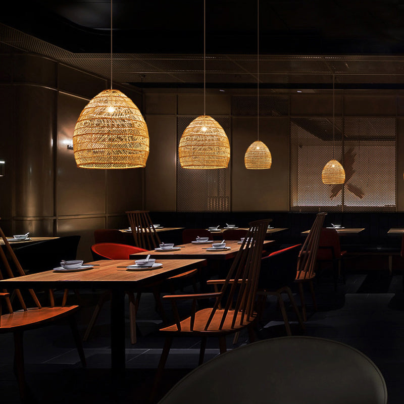 Minimalist Handmade Hanging Light, 1-Light Pendant Lighting for Restaurant