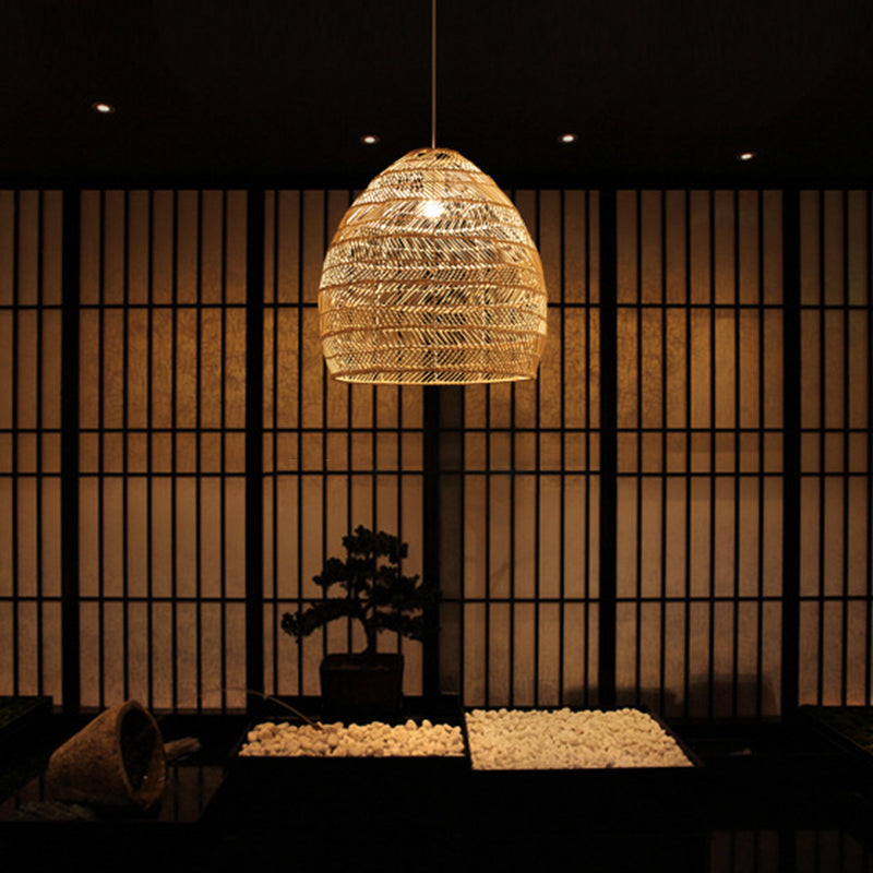 Minimalist Handmade Hanging Light, 1-Light Pendant Lighting for Restaurant