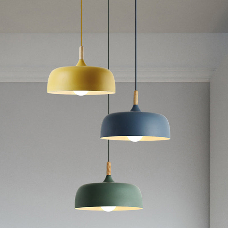 Nordic Simple Macaroon Style Lip Shape Pendant Iron 1 Light in warm for Bedroom Restaurant Cafe