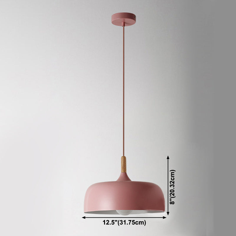 Nordic Simple Macaroon Style Lip Shape Pendant Iron 1 Light in warm for Bedroom Restaurant Cafe